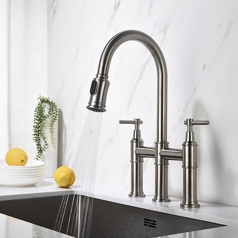Cusimax Stainless Steel Pull Down Widespread Laundry Faucet Wayfair
